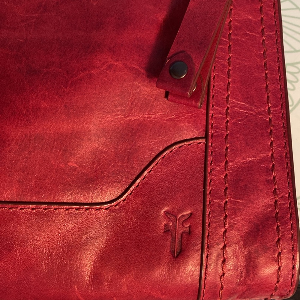 Frye Red Leather Crossbody Bag - Picture 9 of 13